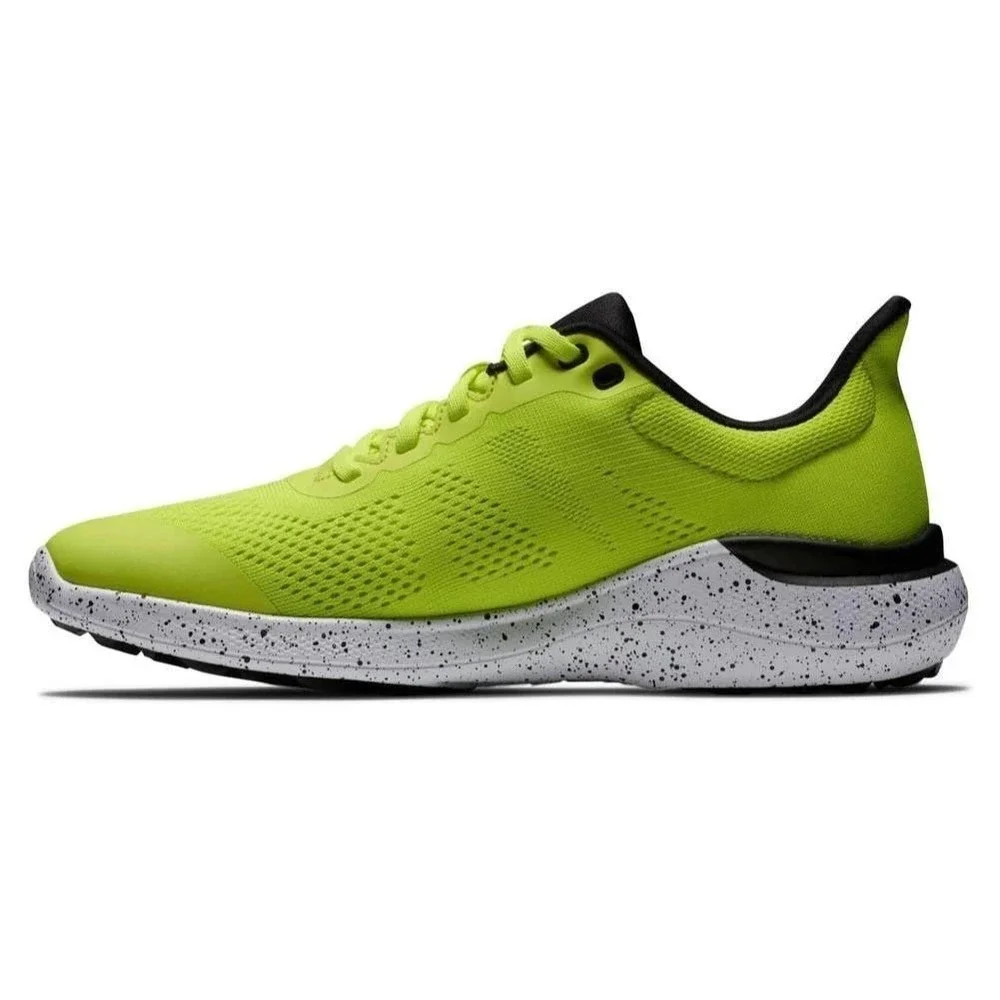 Footjoy FJ Flex Spikeless Golf Shoes Mens 10.5 Medium Citrus Glow Yellow 56145